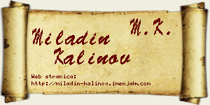 Miladin Kalinov vizit kartica